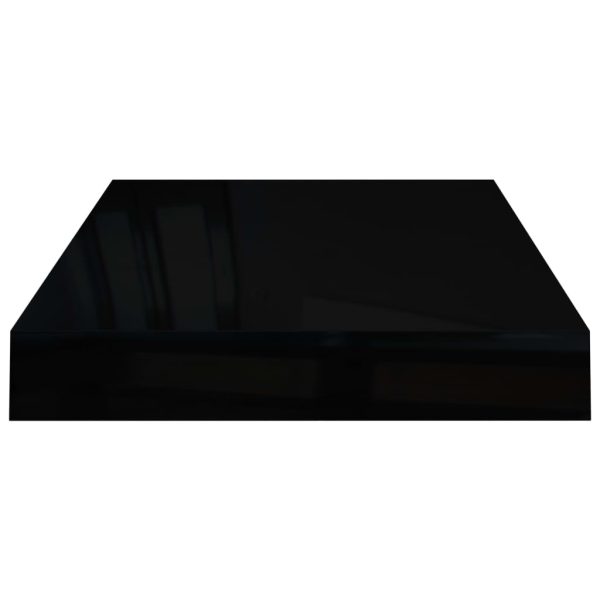 Scaffale A Parete Nero Lucido 40x23x3,8 Cm In Mdf - Image 5