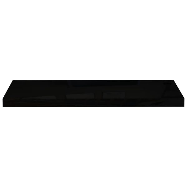 Scaffali A Parete 4 Pz Nero Lucido 80x23,5x3,8 Cm In Mdf - Image 5