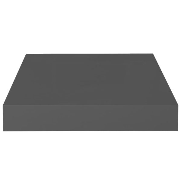 Scaffale A Parete Grigio Lucido 23x23,5x3,8 Cm In Mdf - Image 4