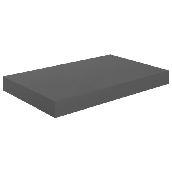 Scaffali A Parete 4 Pz Grigio Lucido 40x23x3,8 Cm In Mdf - Image 4