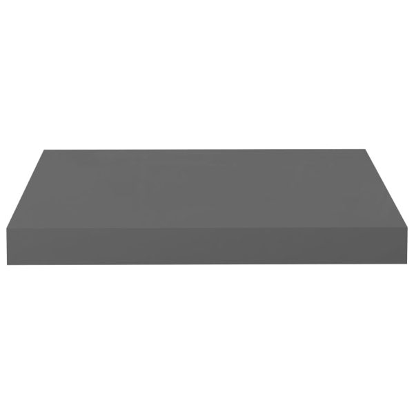 Scaffali A Parete 4 Pz Grigio Lucido 40x23x3,8 Cm In Mdf - Image 5