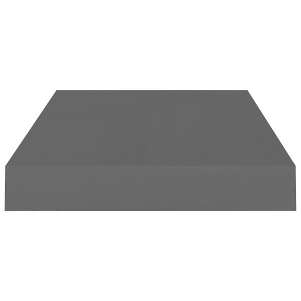 Scaffali A Parete 4 Pz Grigio Lucido 40x23x3,8 Cm In Mdf - Image 6