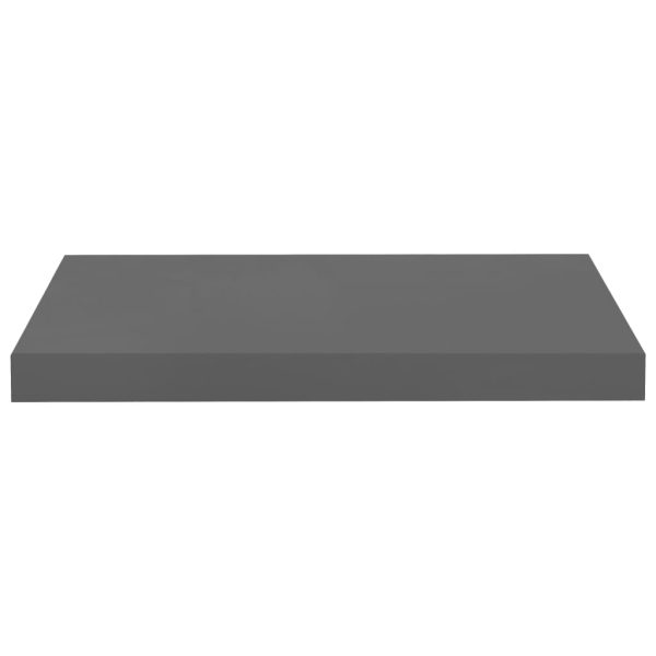 Scaffali A Parete 4 Pz Grigio Lucido 50x23x3,8 Cm In Mdf - Image 5