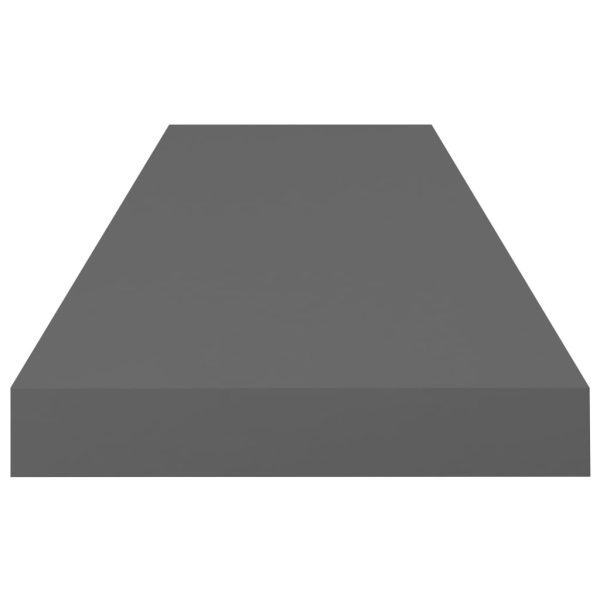 Scaffali A Parete 4 Pz Grigio Lucido 80x23,5x3,8 Cm In Mdf - Image 6