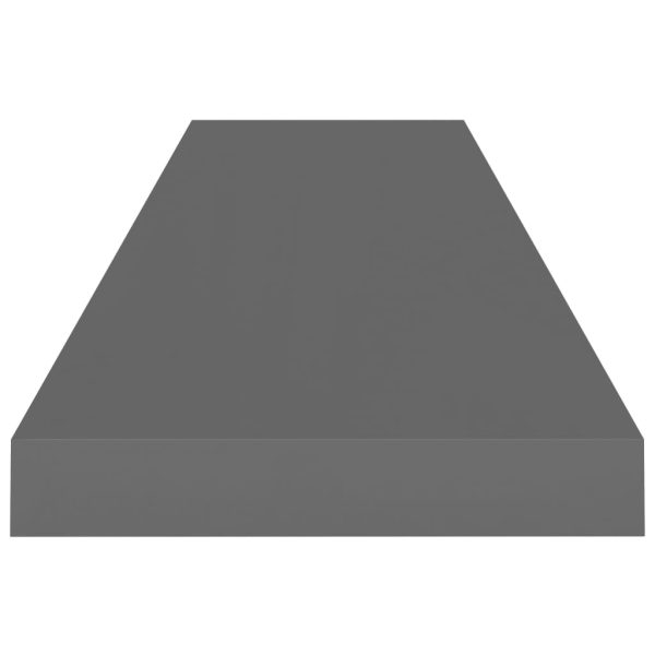 Scaffali A Parete 4 Pz Grigio Lucido 90x23,5x3,8 Cm In Mdf - Image 6