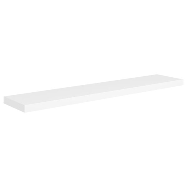 Scaffali A Parete 2 Pz Bianchi 120x23,5x3,8 Cm In Mdf - Image 3