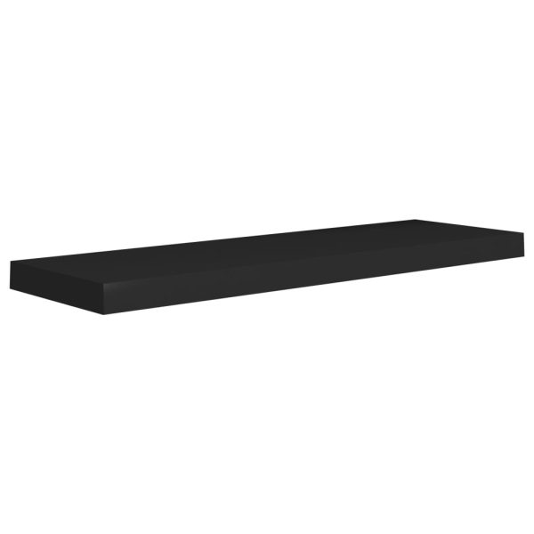Scaffali A Parete 2 Pz Neri 80x23,5x3,8 Cm In Mdf - Image 3
