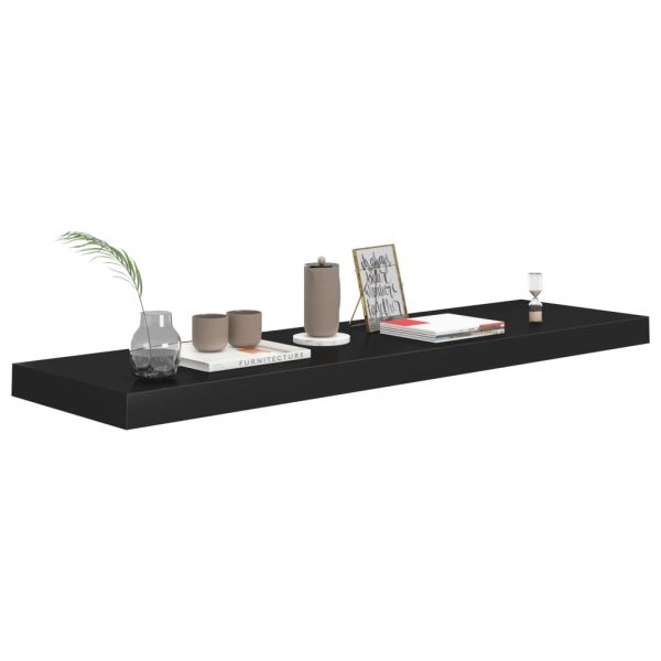 Scaffale A Parete Nero 90x23,5x3,8 Cm In Mdf - Image 3