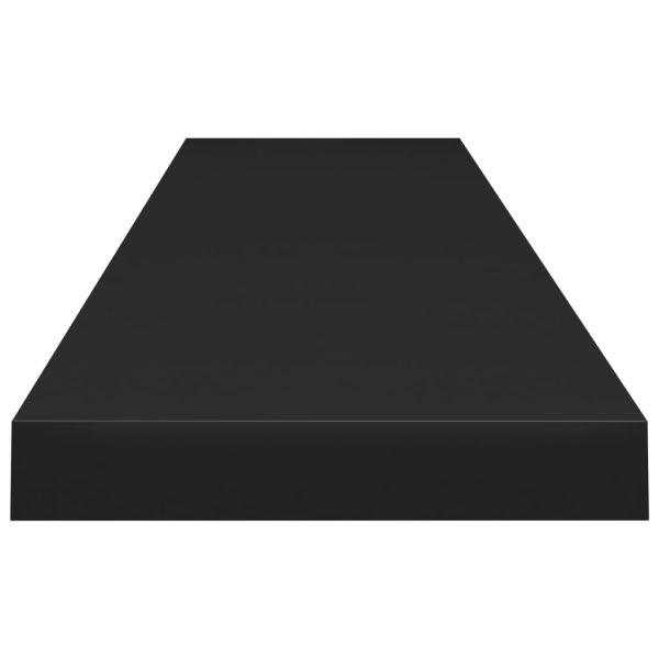 Scaffali A Parete 2 Pz Neri 120x23,5x3,8 Cm In Mdf - Image 5
