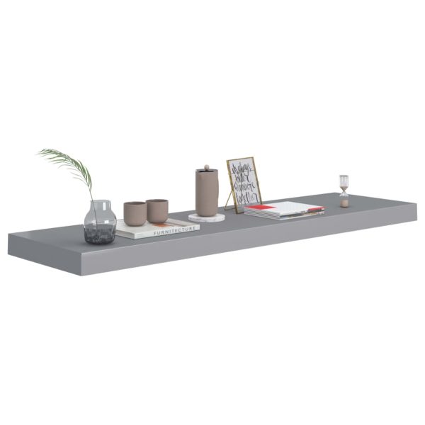 Scaffale A Parete Grigio 90x23,5x3,8 Cm In Mdf - Image 3