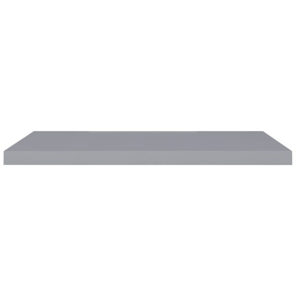 Scaffali A Parete 2 Pz Grigi 90x23,5x3,8 Cm In Mdf - Image 4