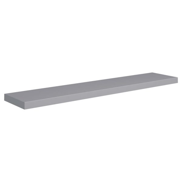 Scaffali A Parete 2 Pz Grigi 120x23,5x3,8 Cm In Mdf - Image 3