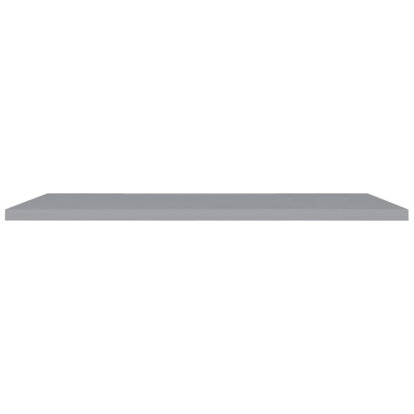 Scaffali A Parete 2 Pz Grigi 120x23,5x3,8 Cm In Mdf - Image 4