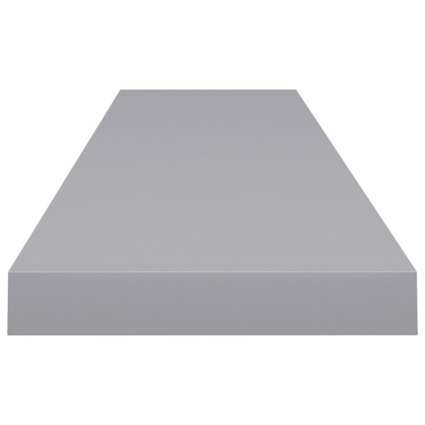 Scaffali A Parete 2 Pz Grigi 120x23,5x3,8 Cm In Mdf - Image 5