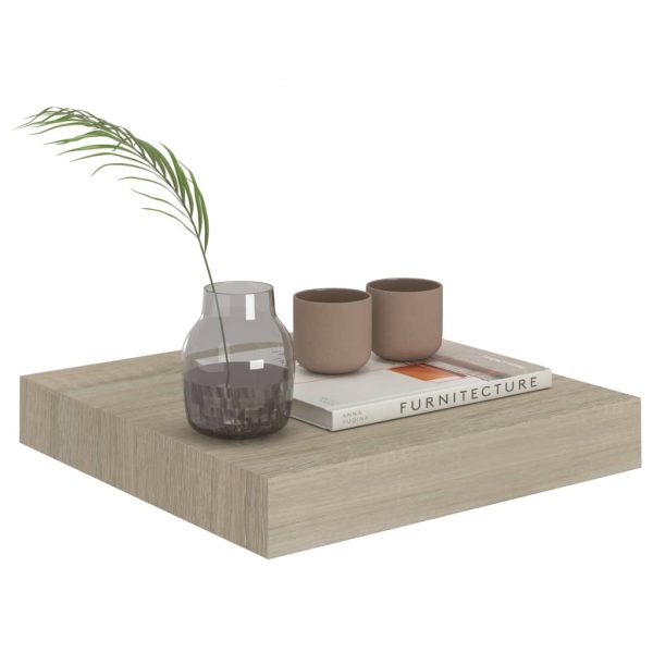 Scaffali A Parete 4 Pz Rovere 23x23,5x3,8 Cm In Mdf - Image 3