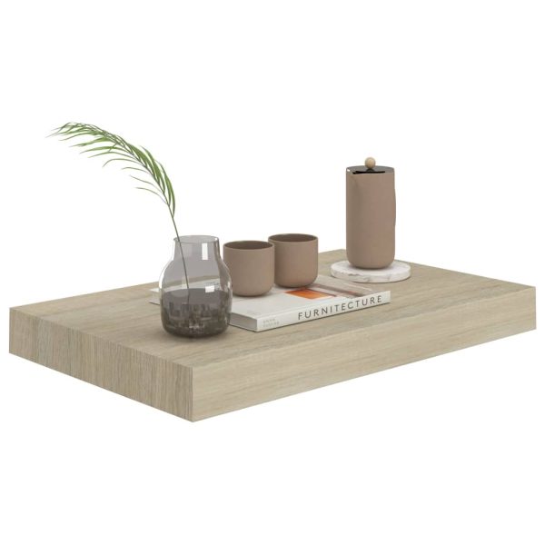 Scaffali A Parete 2 Pz Rovere 40x23x3,8 Cm In Mdf - Image 3