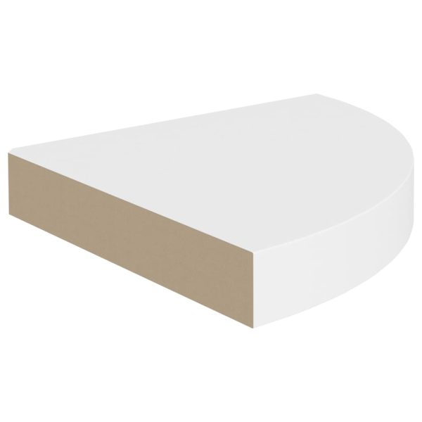 Scaffali Angolari A Parete 2 Pz Bianchi 25x25x3,8 Cm In Mdf - Image 4