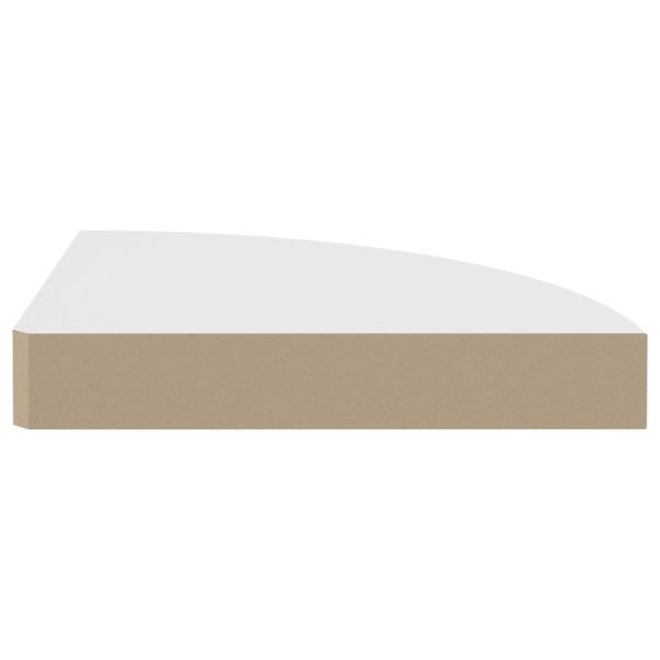 Scaffali Angolari A Parete 2 Pz Bianchi 25x25x3,8 Cm In Mdf - Image 5
