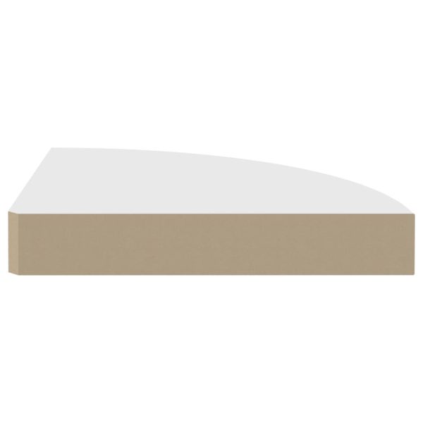 Scaffali Angolari A Parete 4 Pz Bianchi 25x25x3,8 Cm In Mdf - Image 5