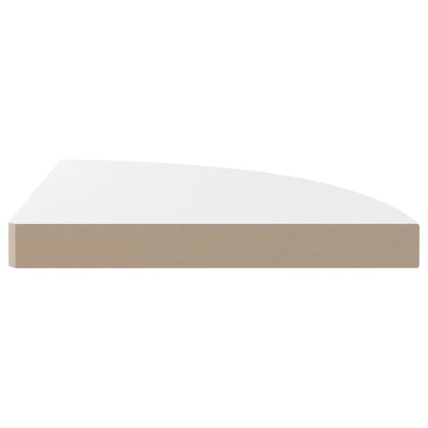 Scaffale Angolare A Parete Bianco Lucido 35x35x3,8 Cm In Mdf - Image 4