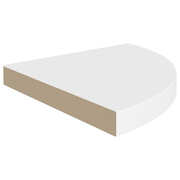 Scaffali Angolari A Parete 2 Pz Bianchi 35x35x3,8 Cm In Mdf - Image 4