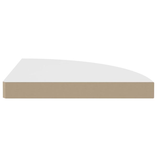 Scaffali Angolari A Parete 4 Pz Bianchi 35x35x3,8 Cm In Mdf - Image 5