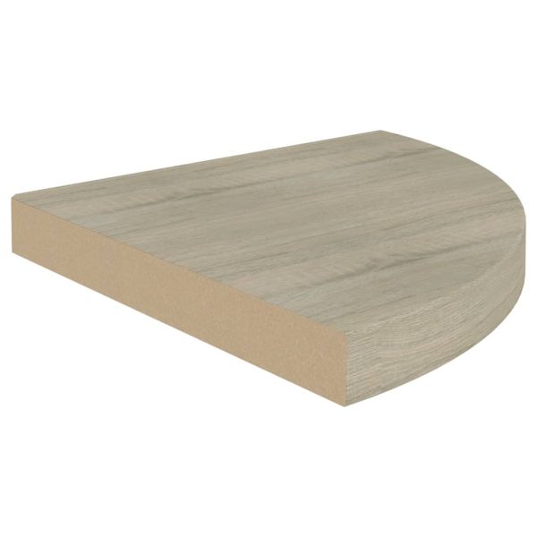 Scaffali Angolari A Parete 4 Pz Rovere 35x35x3,8 Cm In Mdf - Image 4