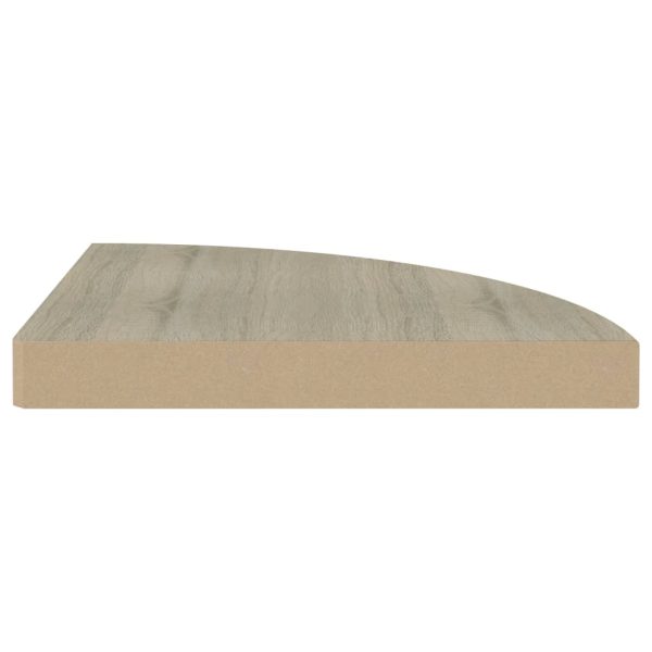 Scaffali Angolari A Parete 4 Pz Rovere 35x35x3,8 Cm In Mdf - Image 5