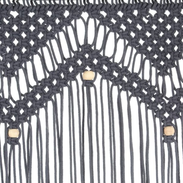 Tenda Macramè Antracite 140x240 Cm In Cotone - Image 4