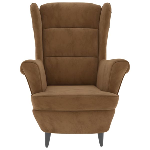 Poltrona Marrone Velluto - Image 3