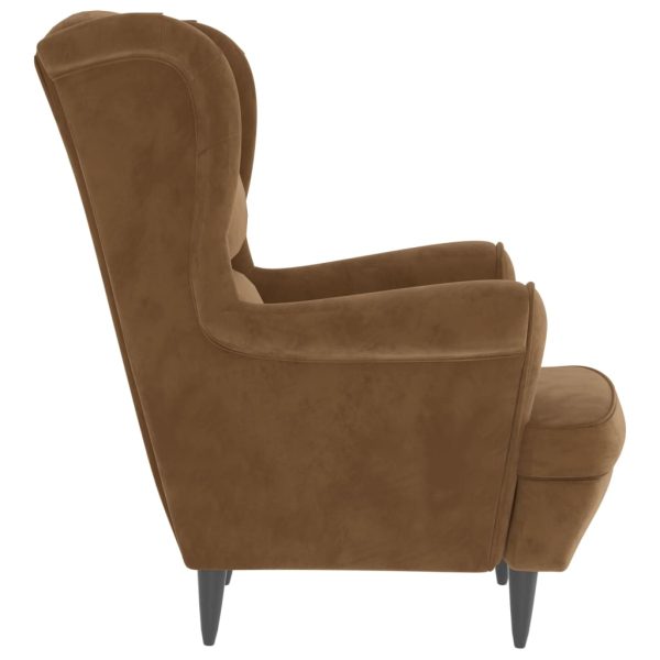 Poltrona Marrone Velluto - Image 4