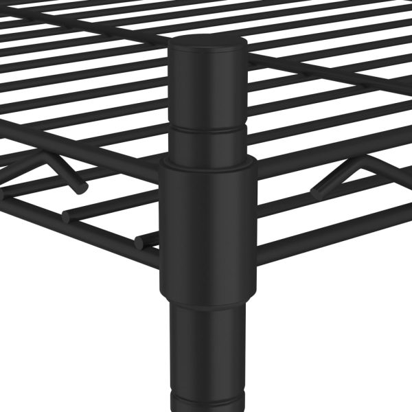 Scaffale A 3 Livelli Con Ruote 60x35x81 Cm Nero 150 kg - Image 5