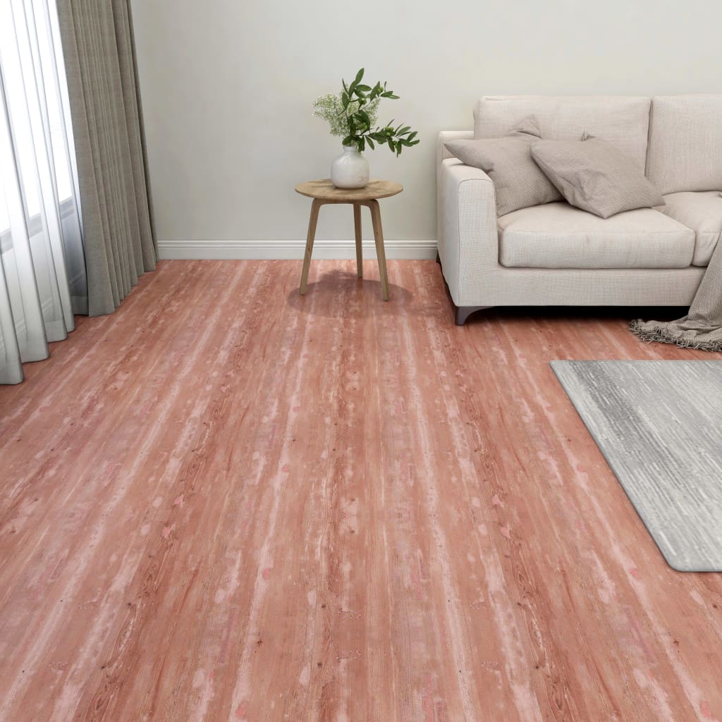 Listoni Per Pavimenti Autoadesivi 55 Pz In Pvc 5,11 M² Rossi