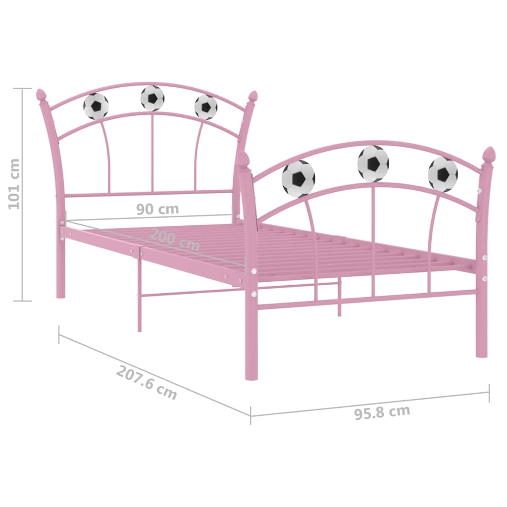 Giroletto Con Motivo Calcio In Metallo Rosa 90x200 cm - Image 6