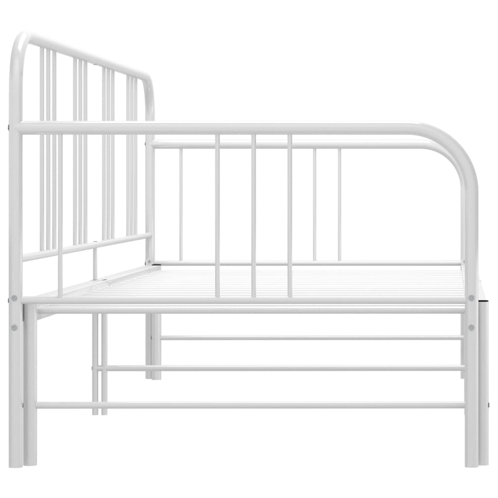 Telaio Divano Letto Estraibile Bianco In Metallo 90x200 cm - Image 4