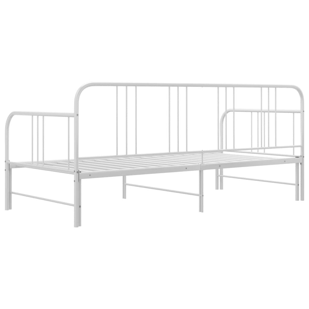 Telaio Divano Letto Estraibile Bianco In Metallo 90x200 cm - Image 5