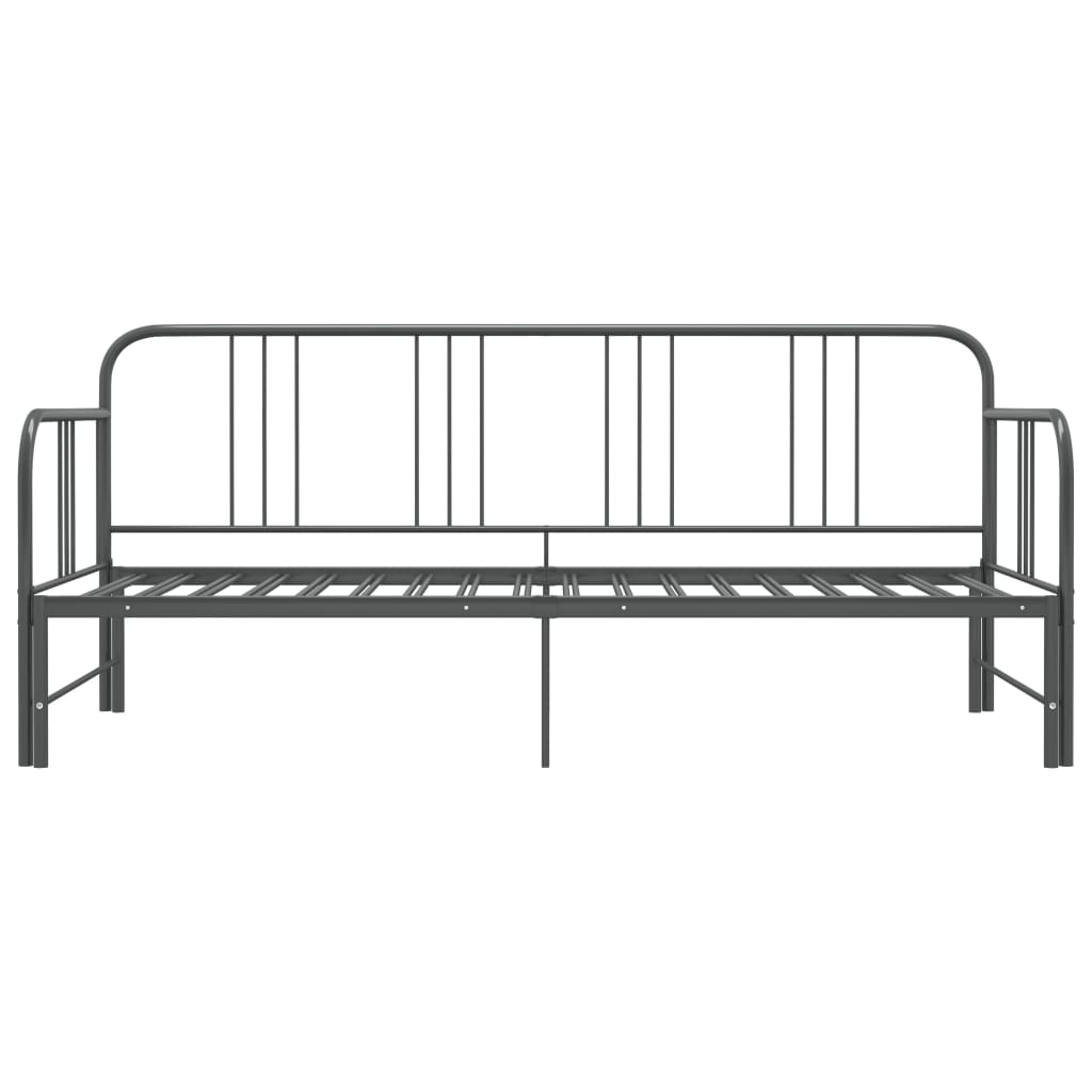 Telaio Divano Letto Estraibile Grigio In Metallo 90x200 cm - Image 3