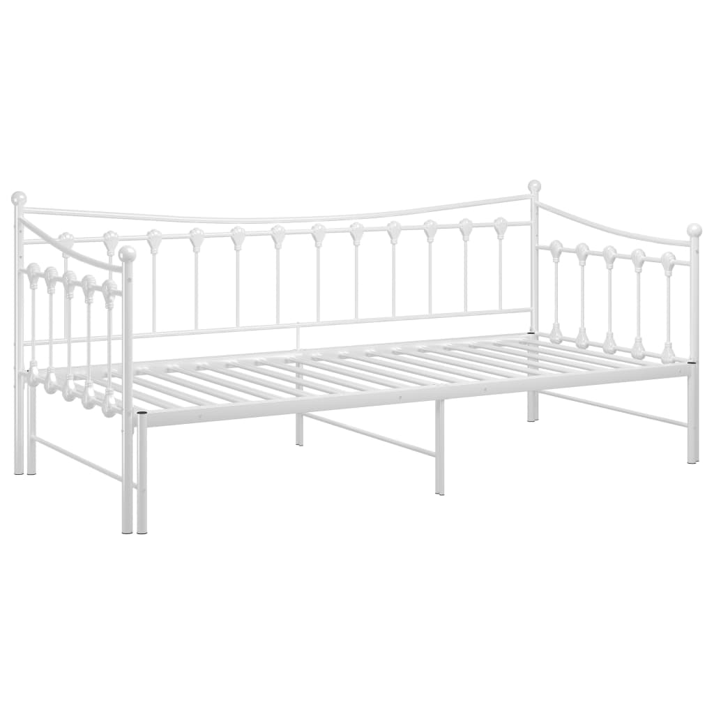 Telaio Divano Letto Estraibile Bianco In Metallo 90x200 cm - Image 3