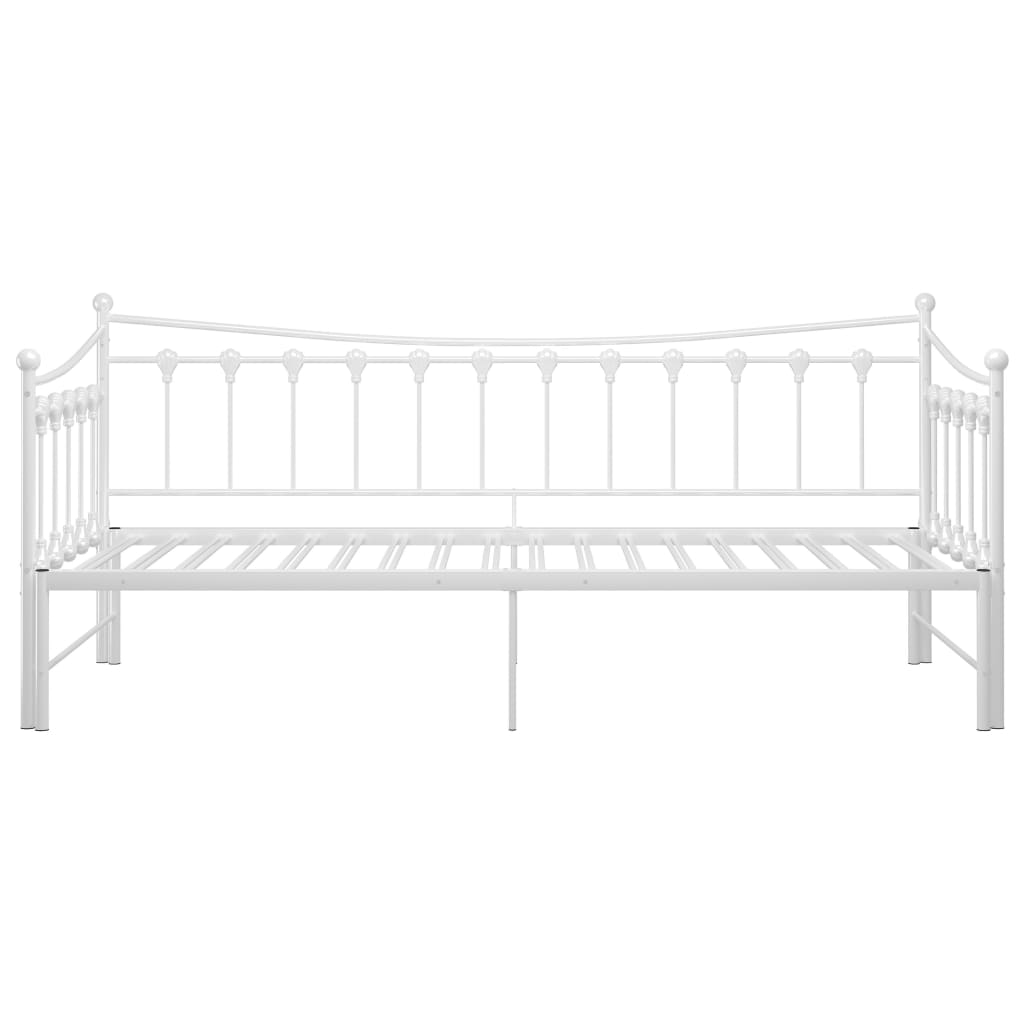Telaio Divano Letto Estraibile Bianco In Metallo 90x200 cm - Image 4