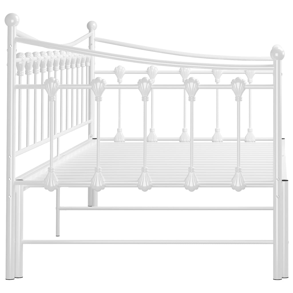 Telaio Divano Letto Estraibile Bianco In Metallo 90x200 cm - Image 5