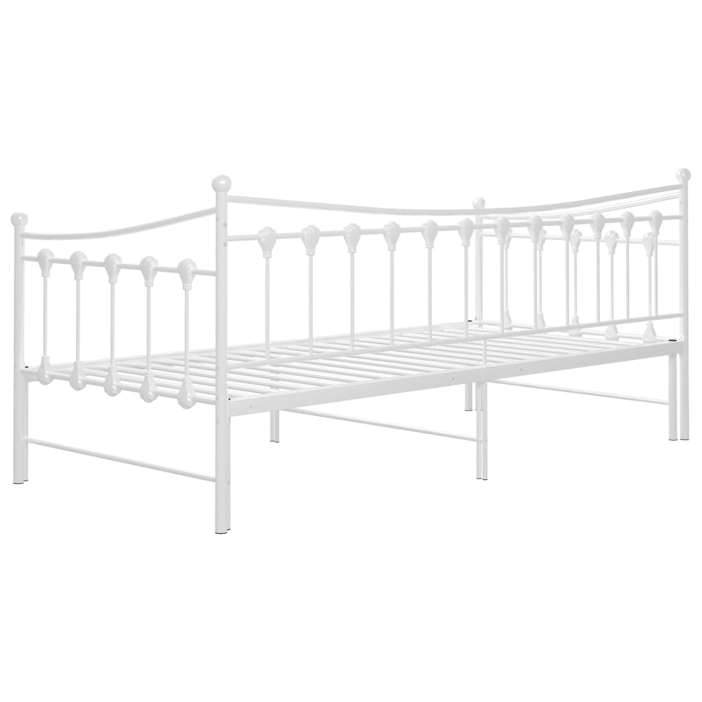 Telaio Divano Letto Estraibile Bianco In Metallo 90x200 cm - Image 6