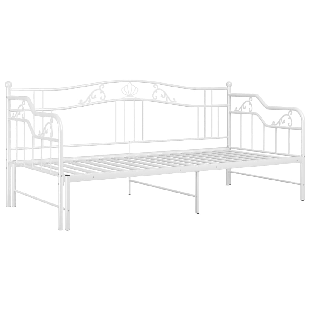 Telaio Divano Letto Estraibile Bianco In Metallo 90x200 cm - Image 5