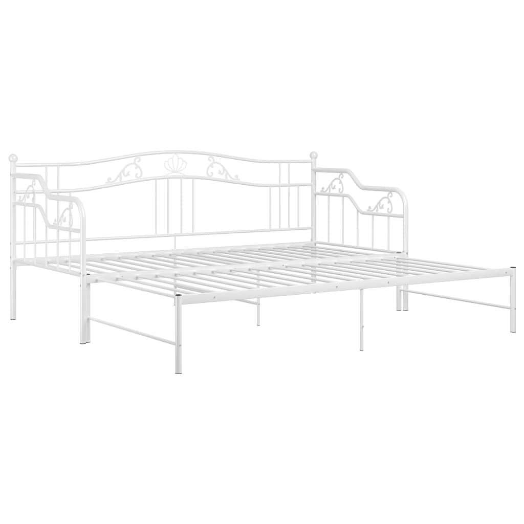 Telaio Divano Letto Estraibile Bianco In Metallo 90x200 cm - Image 6