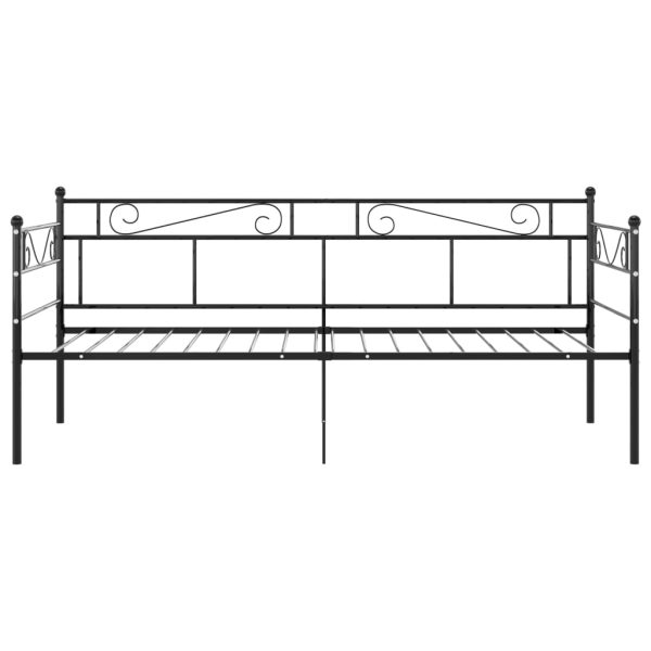 Divano Letto Telaio Nero In Metallo 90x200 cm - Image 4