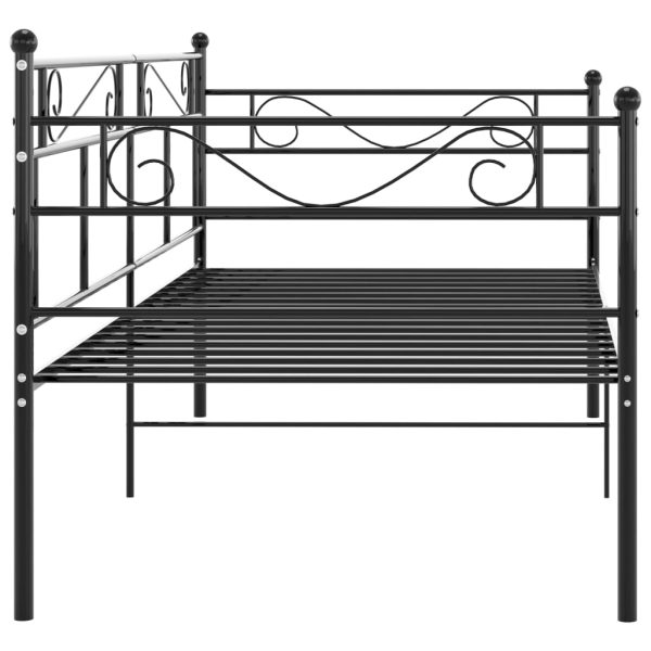 Divano Letto Telaio Nero In Metallo 90x200 cm - Image 5
