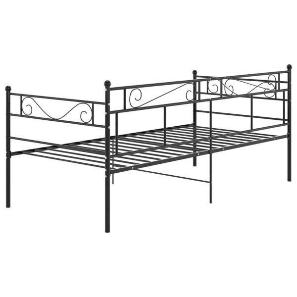 Divano Letto Telaio Nero In Metallo 90x200 cm - Image 6