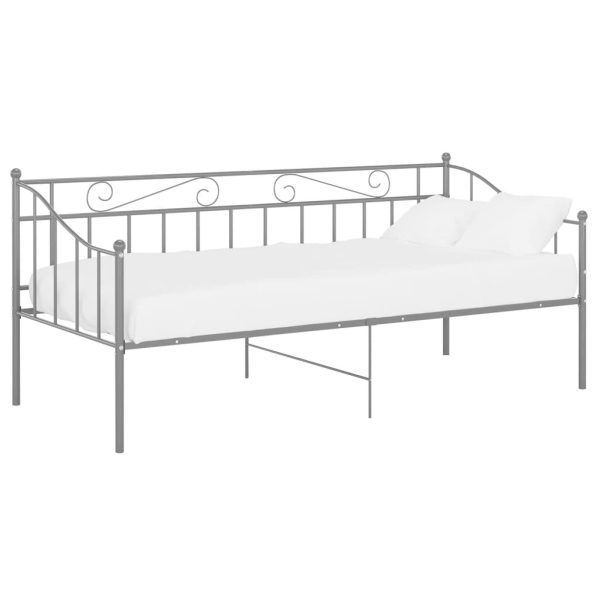 Telaio Divano Letto Grigio In Metallo 90x200 cm - Image 2