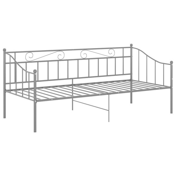 Telaio Divano Letto Grigio In Metallo 90x200 cm - Image 3