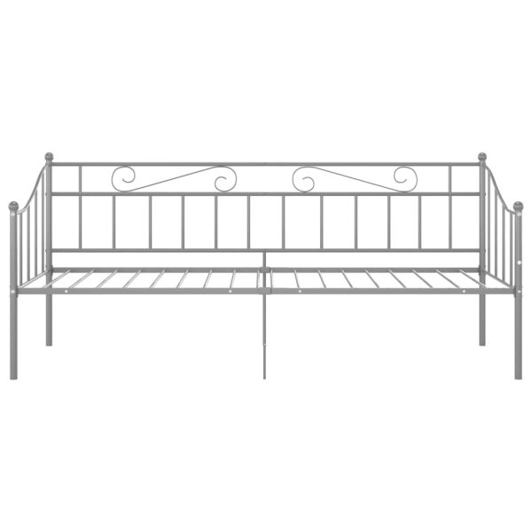 Telaio Divano Letto Grigio In Metallo 90x200 cm - Image 4