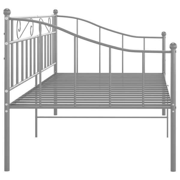 Telaio Divano Letto Grigio In Metallo 90x200 cm - Image 5